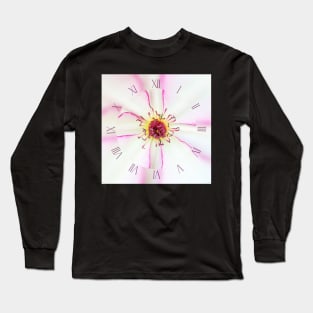 Closeup of pink flower with pink stamens Long Sleeve T-Shirt